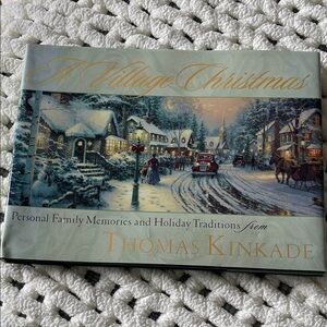 Thomas Kinkade 'A Village Christmas' with Winter Hues. Vintage,hardbound. NWT